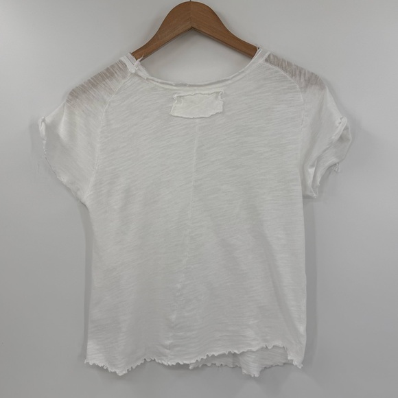 Free People We The Free Be My Baby Short Sleeve Tee in White | XS - Picture 2 of 6